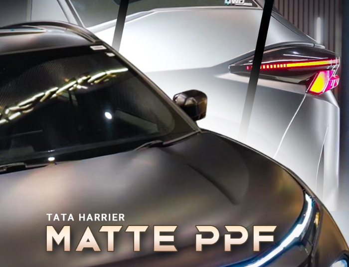 Tata Harrier matte PPF and sunfilm by Autostarke Kerala