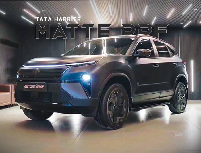 Tata Harrier PPF coating and sunfilm application by Autostarke