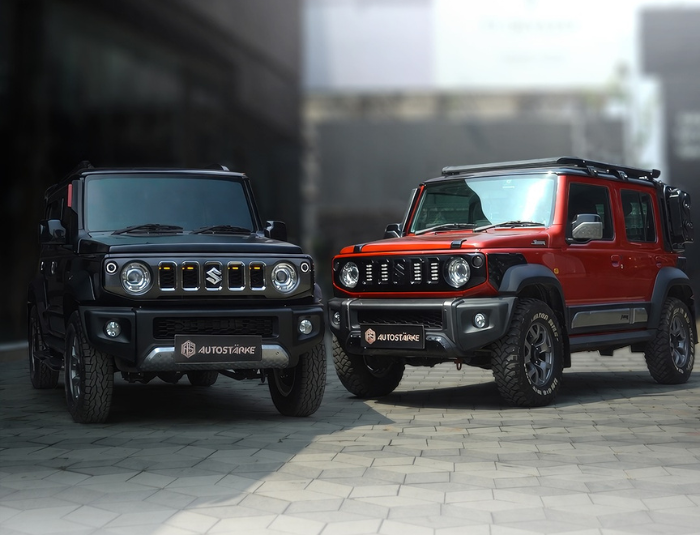 Maruti Jimny G Wagon-type tail lights and front LED lighting by Autostarke
