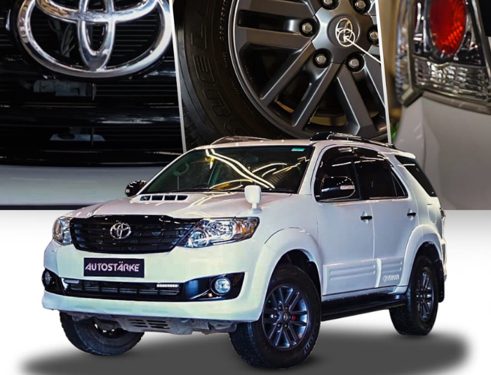Toyota Fortuner with dechroming customization by Autostarke in Kerala